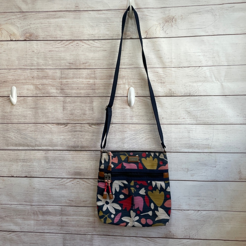 FOSSIL‎ BLAKE ABSTRACT FLORAL CROSSBODY BAG